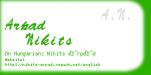 arpad nikits business card